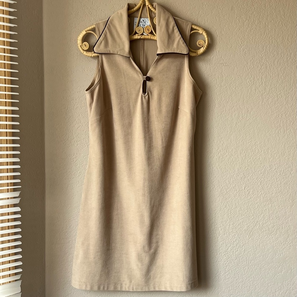 Mon Stre Threads sleeveless tan dress size large
